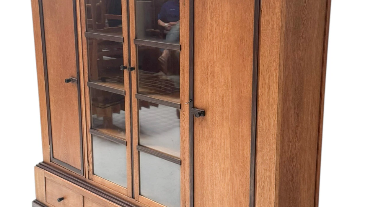 Art Deco Modernist Four-Door Bookcase, 1920s